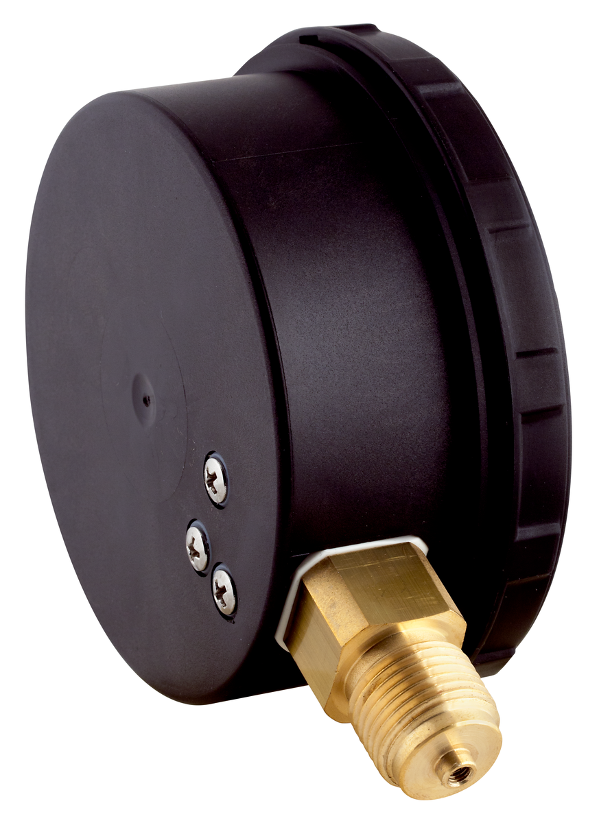 AFRISO Rohrfeder-Manometer RF100GlySR 0/10bar G1/2B radial Kl.1,0 D601 mit Schraubringgehäuse und Glyzerinfüllung DRU 45670