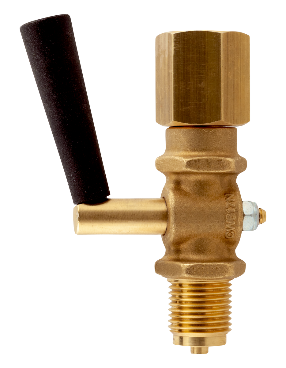 AFRISO Manometer-Absperrhahn G1/2 drehbare Muffe x Zapfen, Messing, PN16 VOR 97160