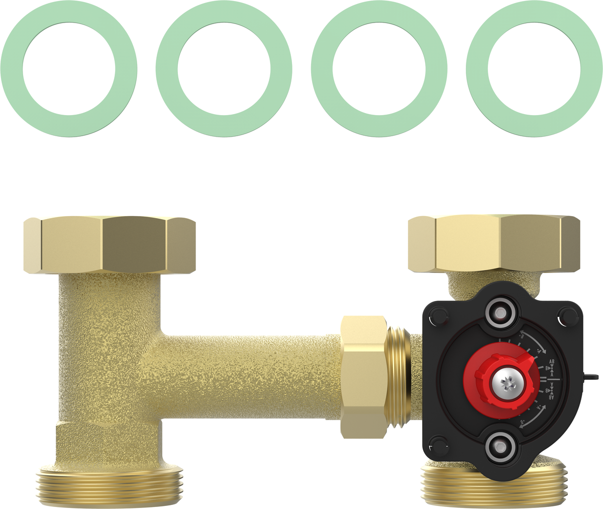 AFRISO 3-Wege-Mischer ARV 325 KVS Vario mit T-Stück KV10 VOR 7780 7840