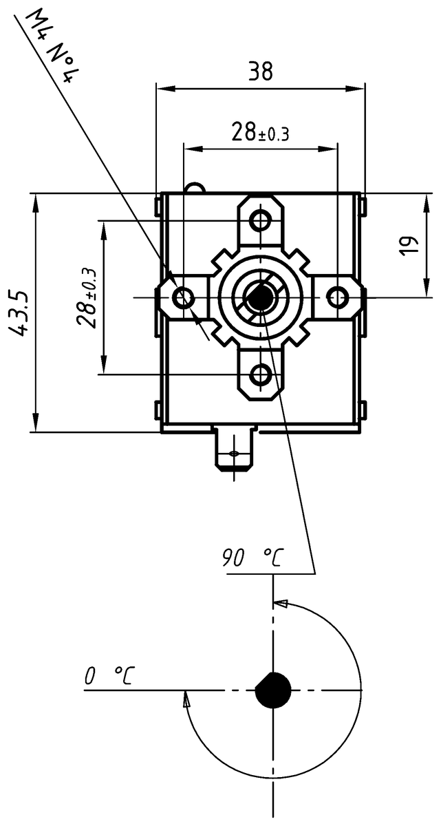 AFRISO Temperatur-Regelthermostat TRT TR2/711 EU 0/90C 1000mm BEF 73410 73420 73430