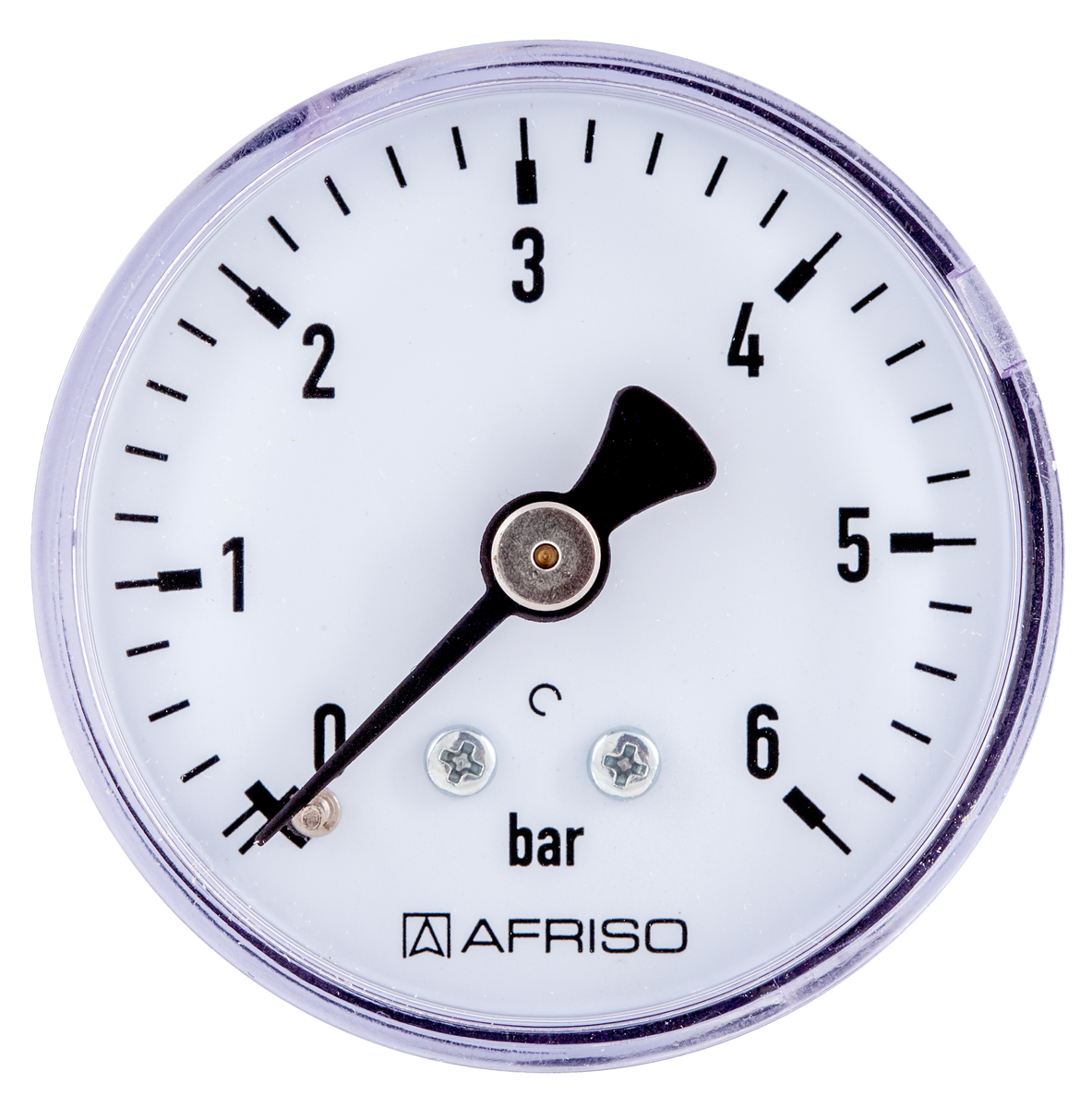 AFRISO Rohrfedermanometer RF 50 0/6bar G1/4B mit PTFE-Dichtring axial Kl.2,5 für Heizung/Sanitär VOR 15630 15640 15650 object_image_81902imagemain_dech