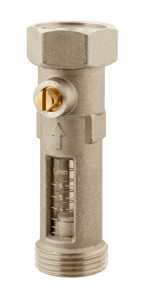 AFRISO Durchflussmesser DFM 15-2M G3/4 AG x G3/4 ÜM, 1-6 Liter/min SAL 70110 70160