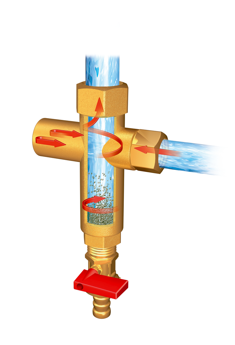 AFRISO Strömungsfilter - Heizung 28 kW, G3/4 x 1 ILL 95490 95500