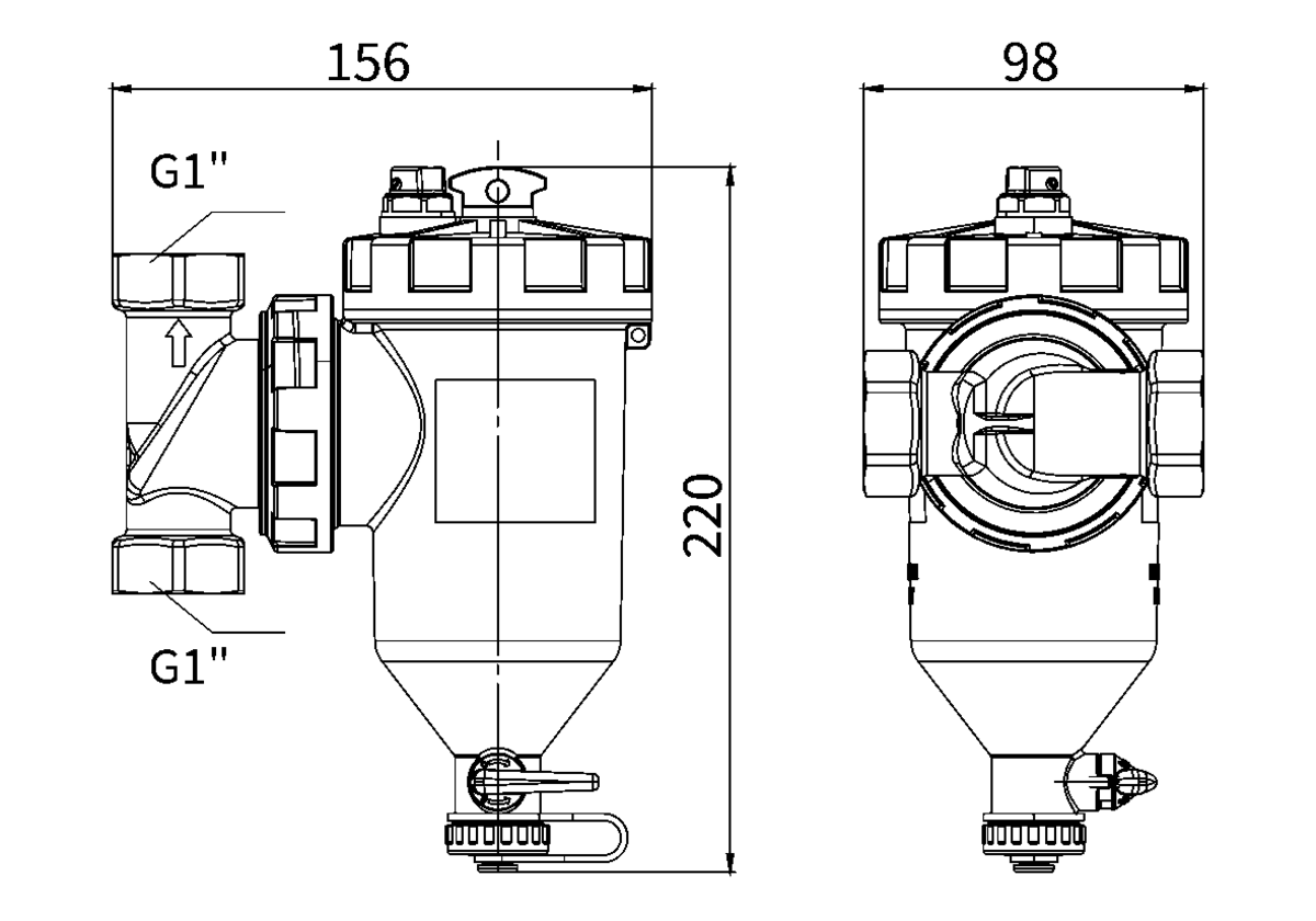 AFRISO Magnetschlammabscheider ADS 160 BEF 89560
