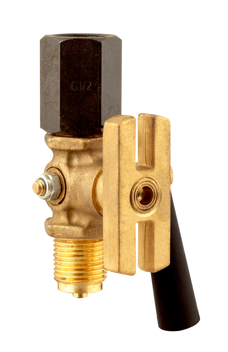 AFRISO Manometer-Absperrhahn G1/2 drehbare Muffe x Muffe, Messing, PN16, Prüfflansch 60 x 25 x 10 VOR 97140