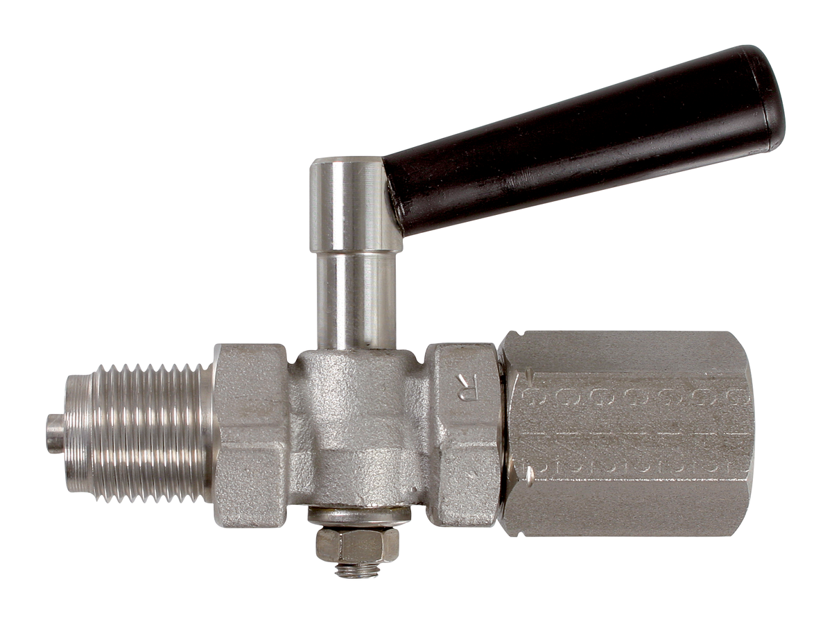 AFRISO Manometer-Absperrhahn G1/2 Spannmuffe x Zapfen, Edelstahl 316Ti, PN16 VOR 97070
