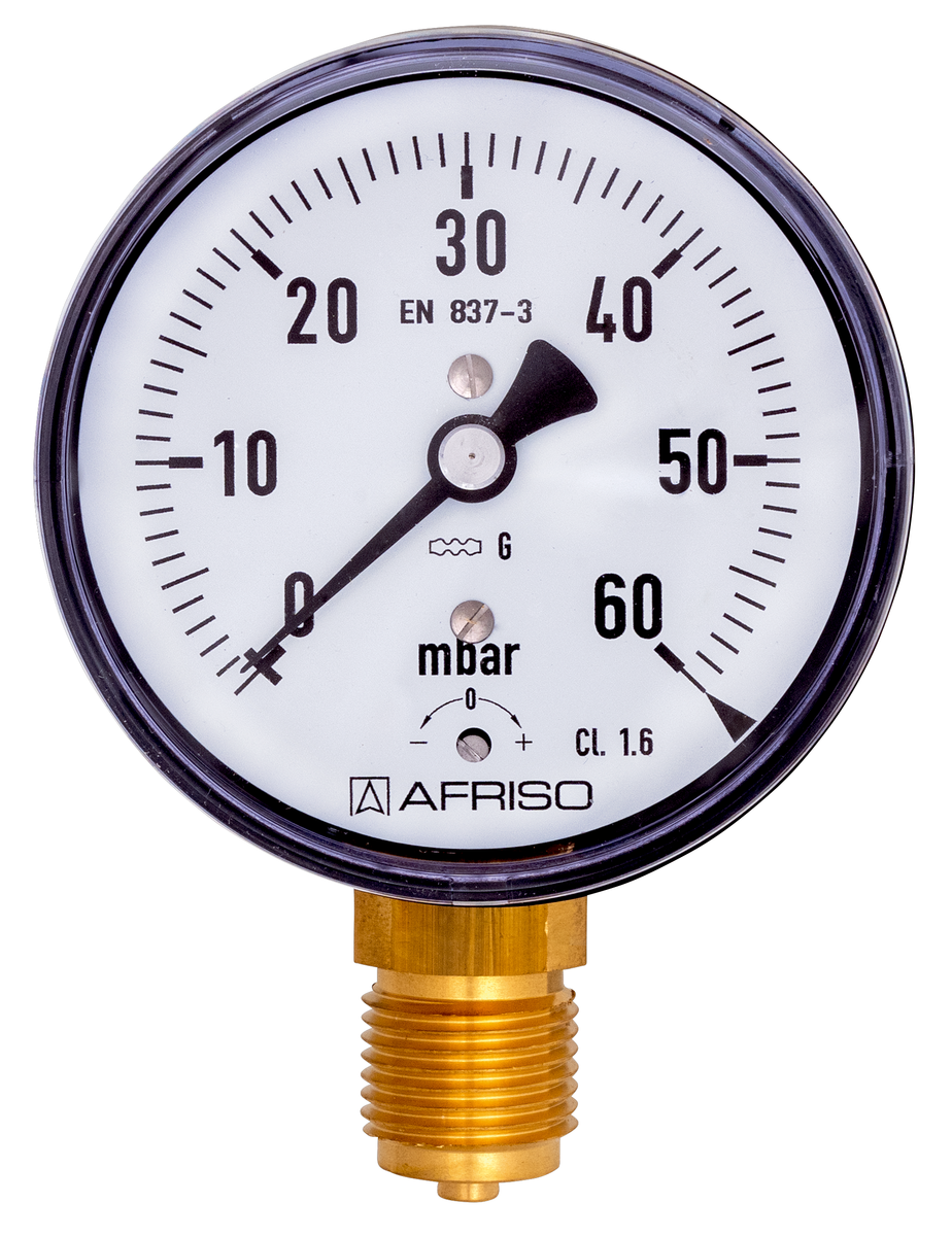 AFRISO Kapselfeder-Standardmanometer KP80 -25/0mbar G1/2B rad Kl.1,6 D201 VOR 4320 4330 4340 4350 4360 4370 4380 4390 4400 4410 4420 4430 4440 4450 4460 4470 4480 4490