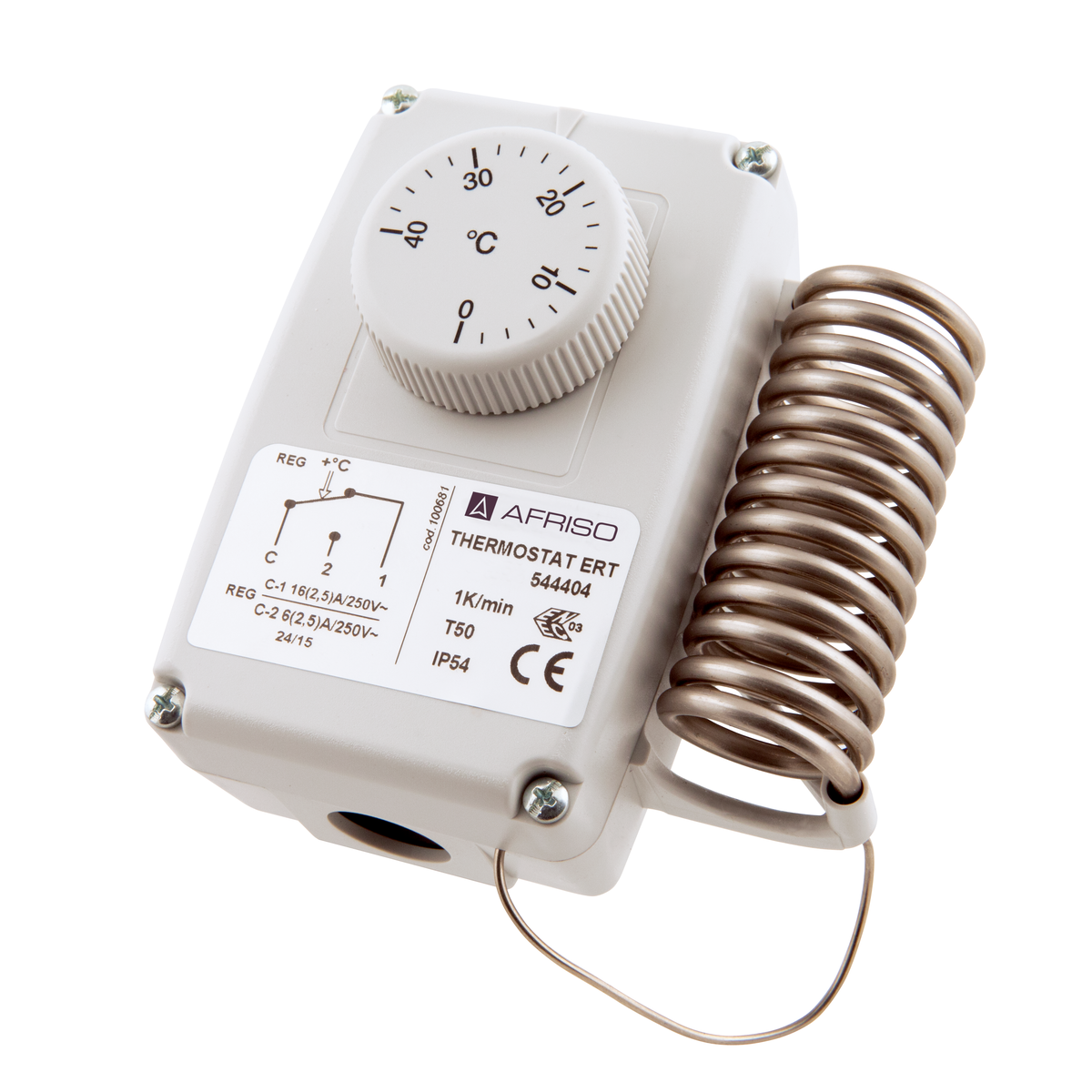 AFRISO Gehäuse-Raumthermostat GRT/ERT 0/40C, von außen einstellbar SAR 73210