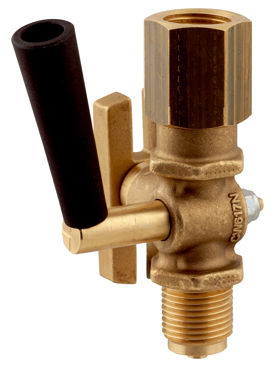 AFRISO Manometer-Absperrhahn G1/2 drehbare Muffe x Zapfen, Messing, PN16, Prüfflansch 60 x 25 x 10 SAL 97170