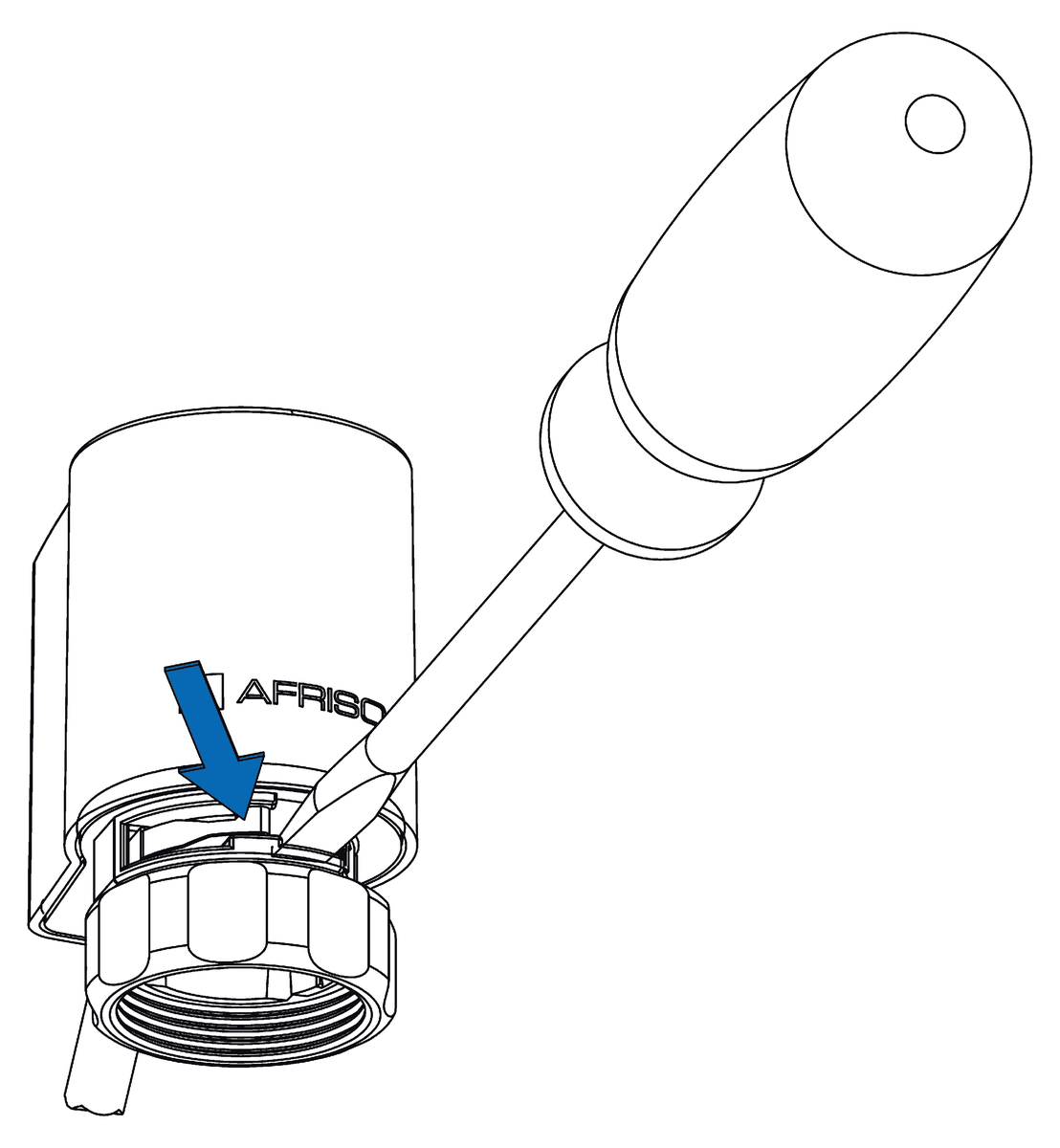 Thermischer Stellantrieb TSA 13 Ü M30x1,5 NC 230V 110N 1m ANW 9210 9220