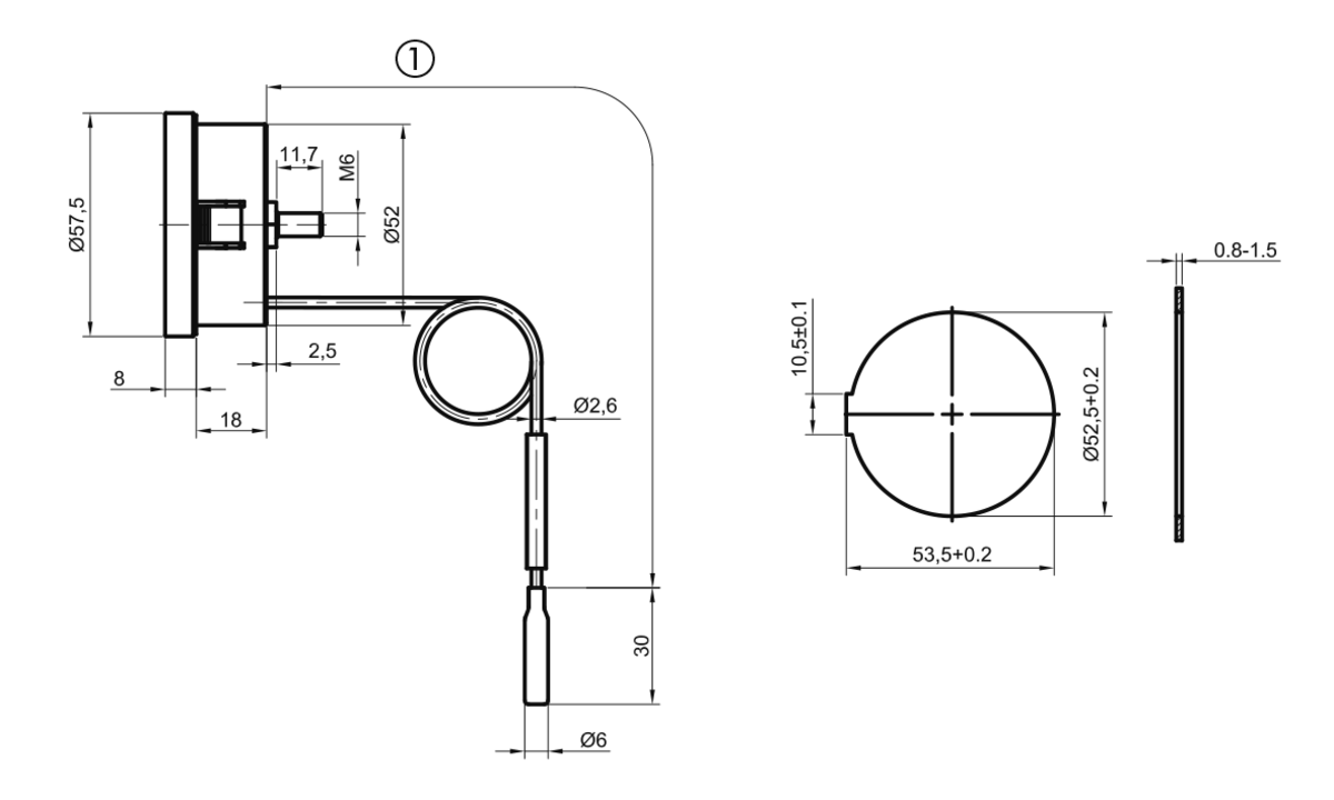 AFRISO Thermometer mit Kapillarleitung THK 52 0/120C 500mm D2105 BEF 87580 87590 87600 87610