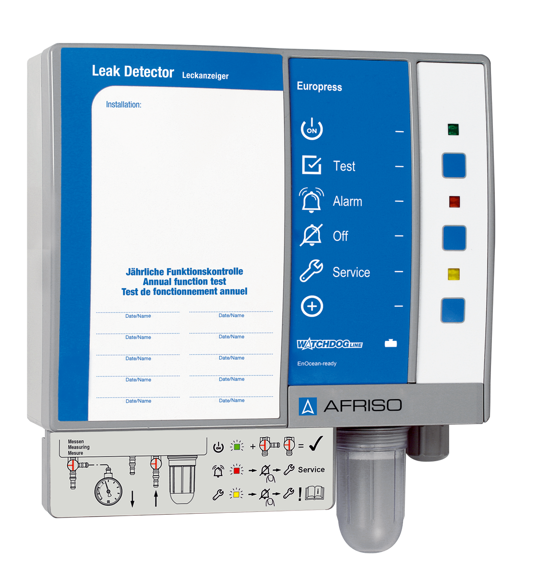 AFRISO Überdruck-Leckanzeiger Europress mit Serviceanzeige SAL 71620 71630