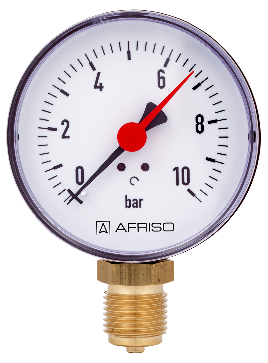 AFRISO Rohrfedermanometer RF 80 -1/0bar G1/2B radial Kl.2,5 für Heizung/Sanitär VOR 15890 15900 15910 15920 15930 15940 15950 15960 15970