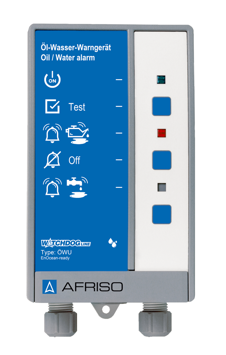 AFRISO Öl-Wasser-Warngerät ÖWU mit Wandschienensonde Öl-Wasser VOR 72080