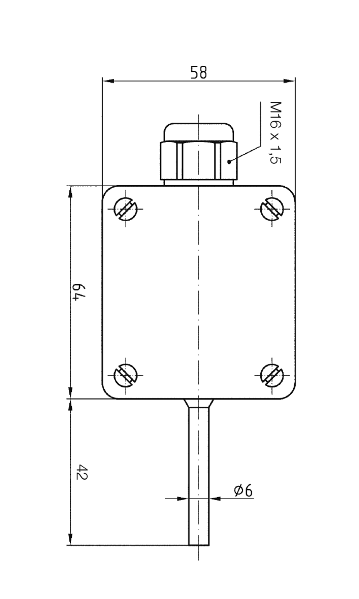 AFRISO Widerstandsthermometer WTh 21 -50/+90C 44mm BEF 77210