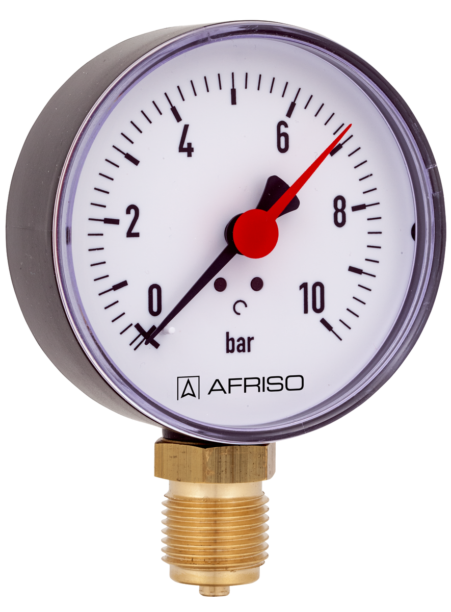 AFRISO Rohrfedermanometer RF 80 -1/0bar G1/2B radial Kl.2,5 für Heizung/Sanitär SAL 15890 15900 15910 15920 15930 15940 15950 15960 15970