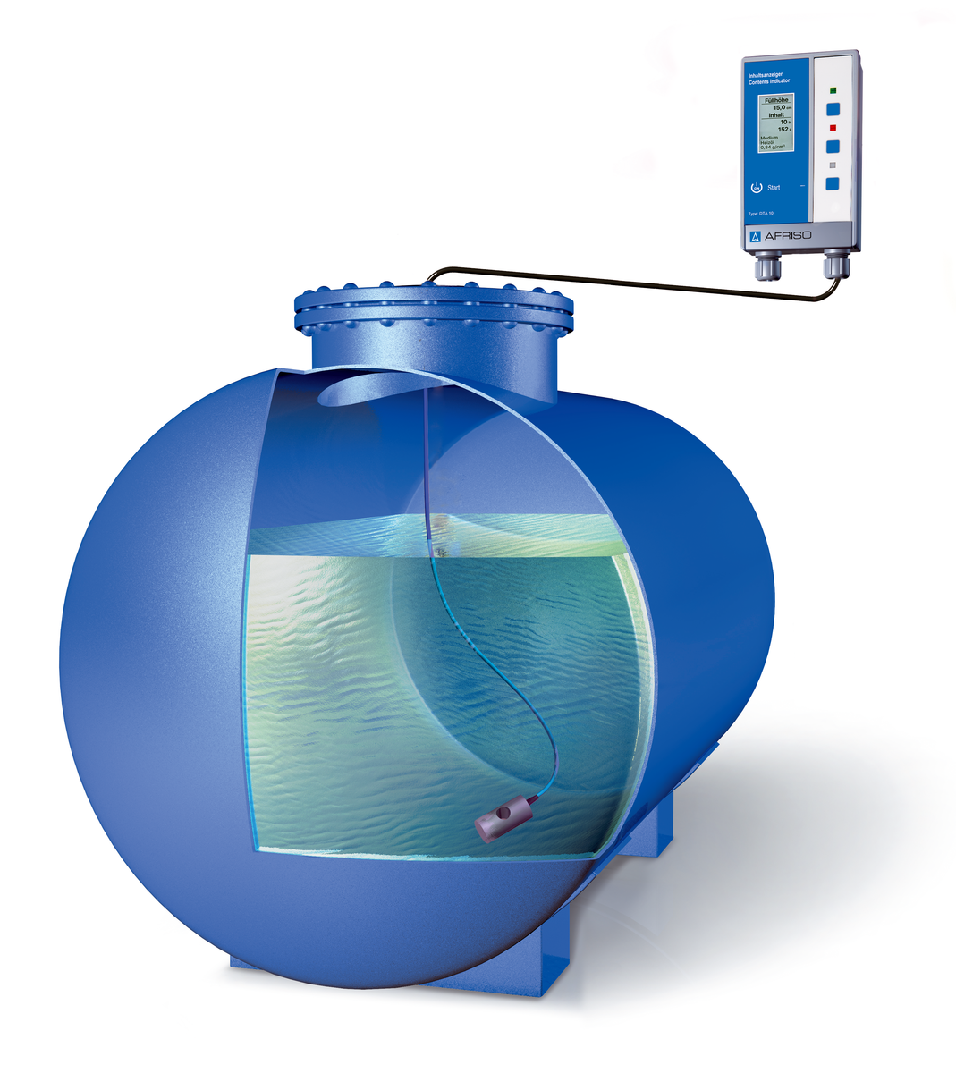 AFRISO Digitaler Tankinhaltsanzeiger  DTA 10 mit Pneumofix ANW 70760 70770