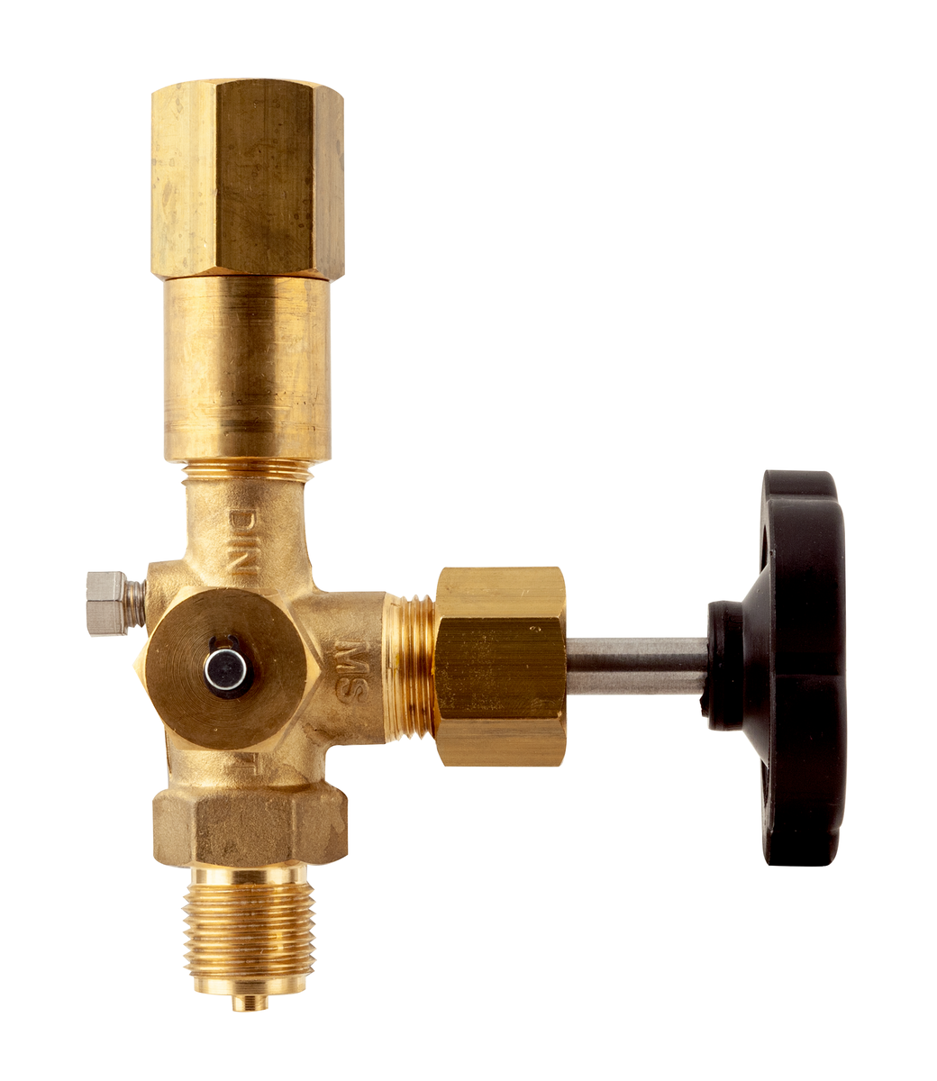 AFRISO Manometer-Absperrventil DIN 16271 Form B, G1/2, Messing, PN250, Prüfzapfen M20 x 1,5 DIN 16271 VOR 107610