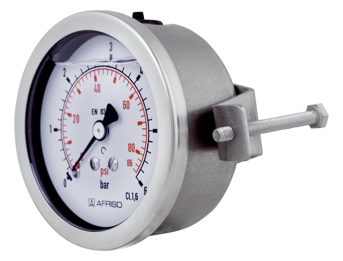 AFRISO Rohrfeder-Glyzerinmanometer RF63Gly 0/6bar G1/4B axial Kl.1,6 D751 SAR 43060