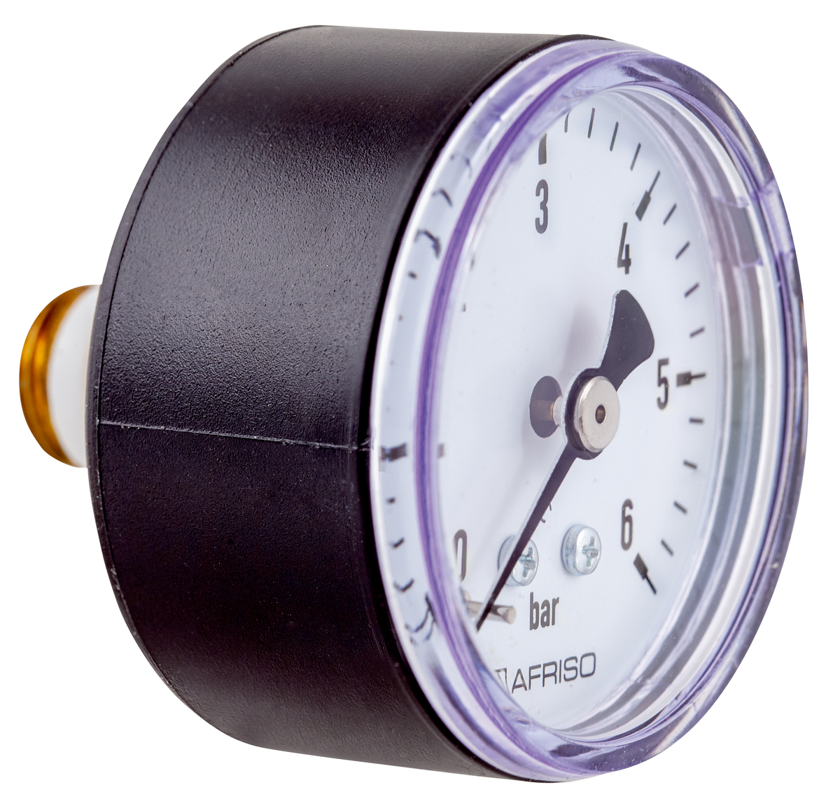 AFRISO Rohrfedermanometer RF 50 0/6bar G1/4B mit PTFE-Dichtring axial Kl.2,5 für Heizung/Sanitär SAL 15630 15640 15650