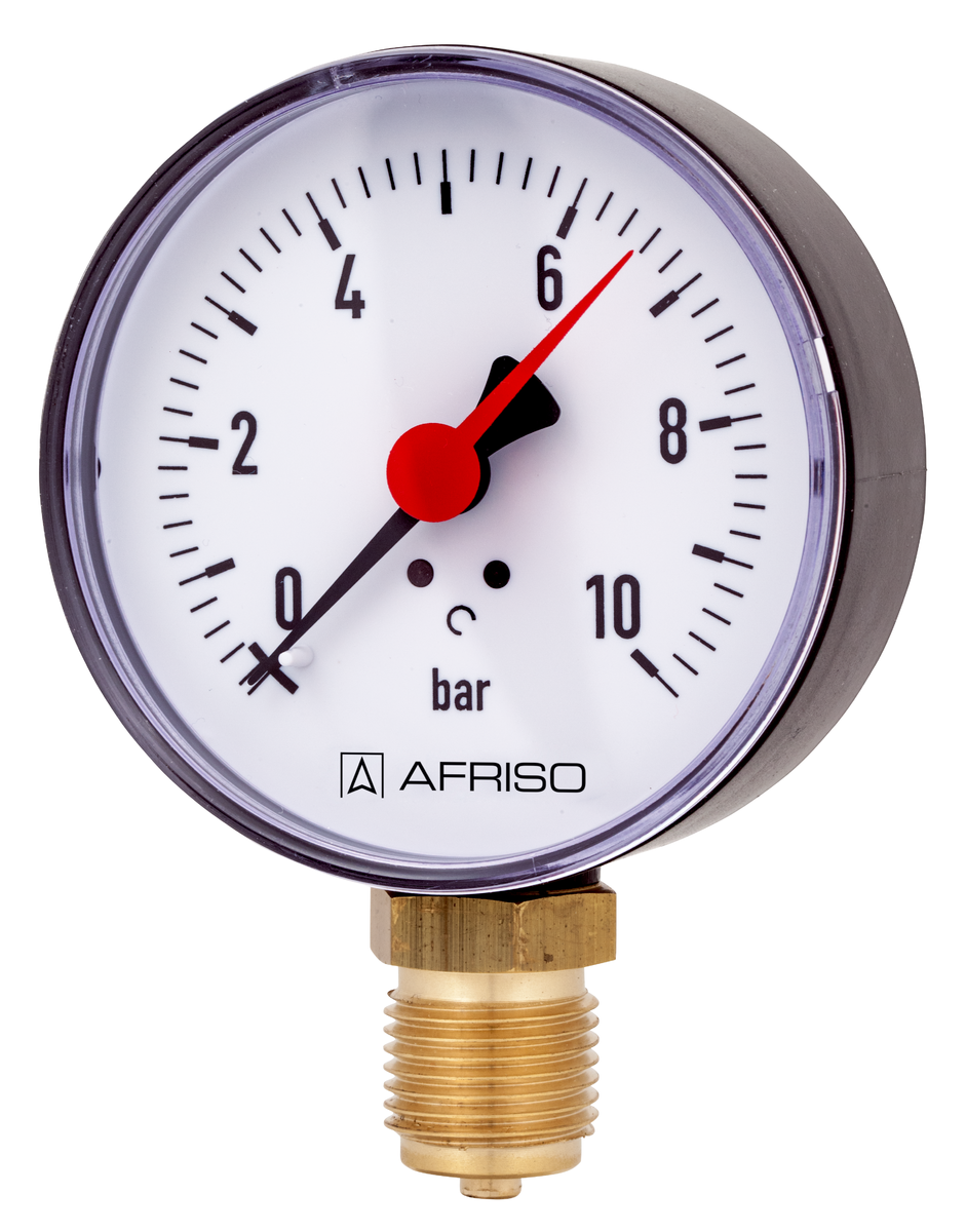 AFRISO Rohrfedermanometer RF 80 -1/0bar G1/2B radial Kl.2,5 für Heizung/Sanitär SAR 15890 15900 15910 15920 15930 15940 15950 15960 15970