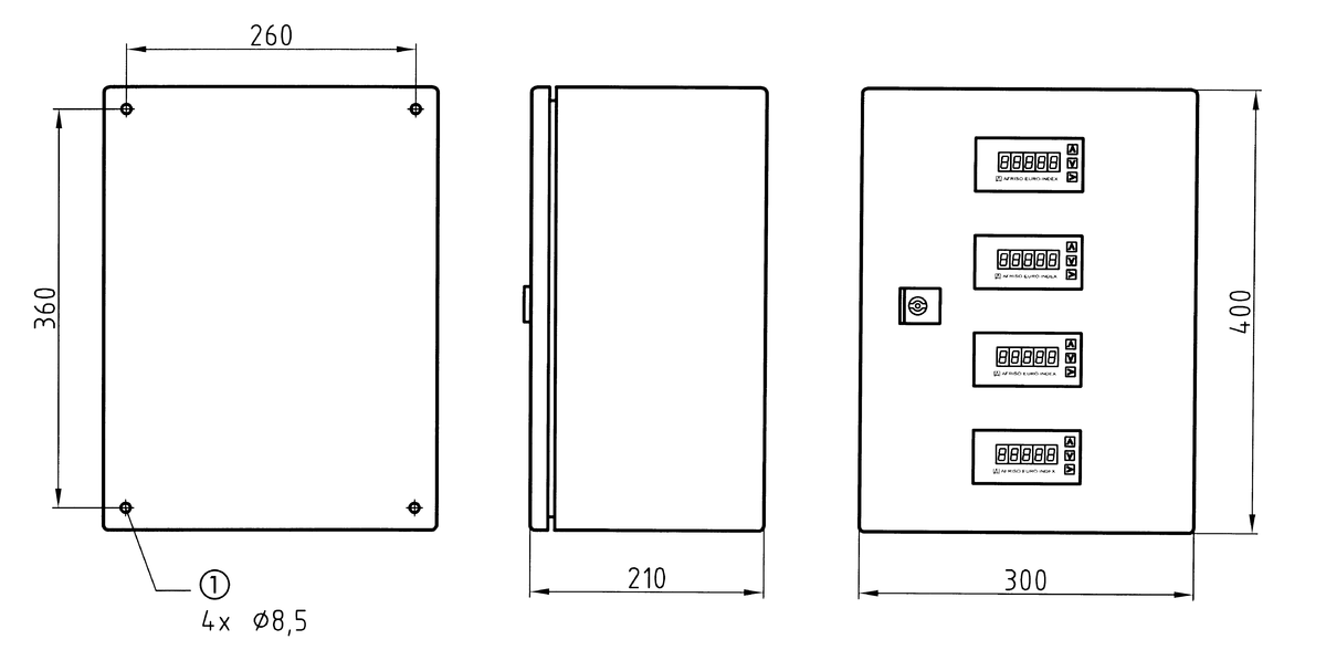 AFRISO Wandaufbaugehäuse WAG 04 BEF 96590