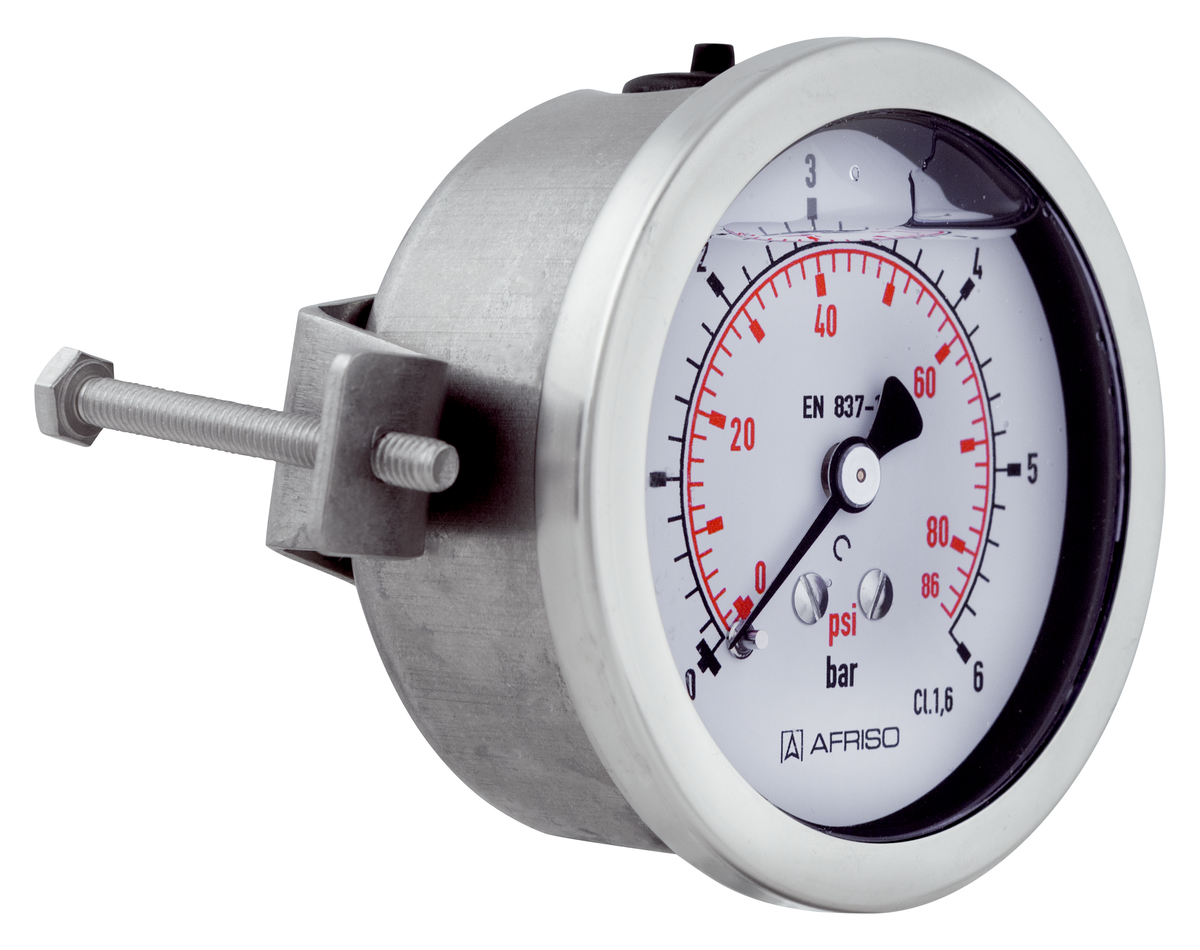 AFRISO Rohrfeder-Glyzerinmanometer RF63Gly 0/6bar G1/4B axial Kl.1,6 D751 SAL 43060