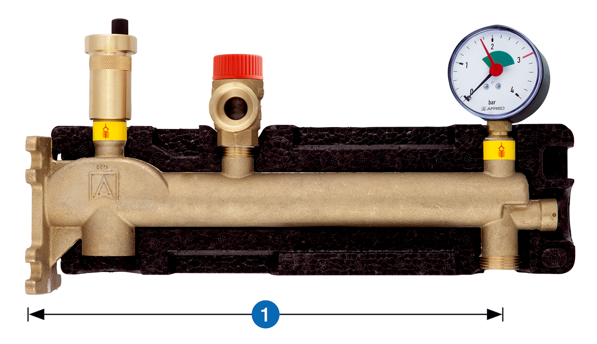 AFRISO Gefäßanschlusskombination GAK-MS G3/4 IG 3 bar IL KV, mit Isolierung VOR 96510