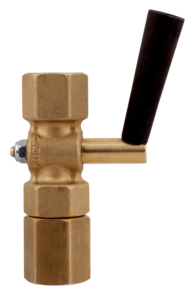 AFRISO Manometer-Absperrhahn G1/2 drehbare Muffe x Muffe, Messing, PN16 VOR 97130