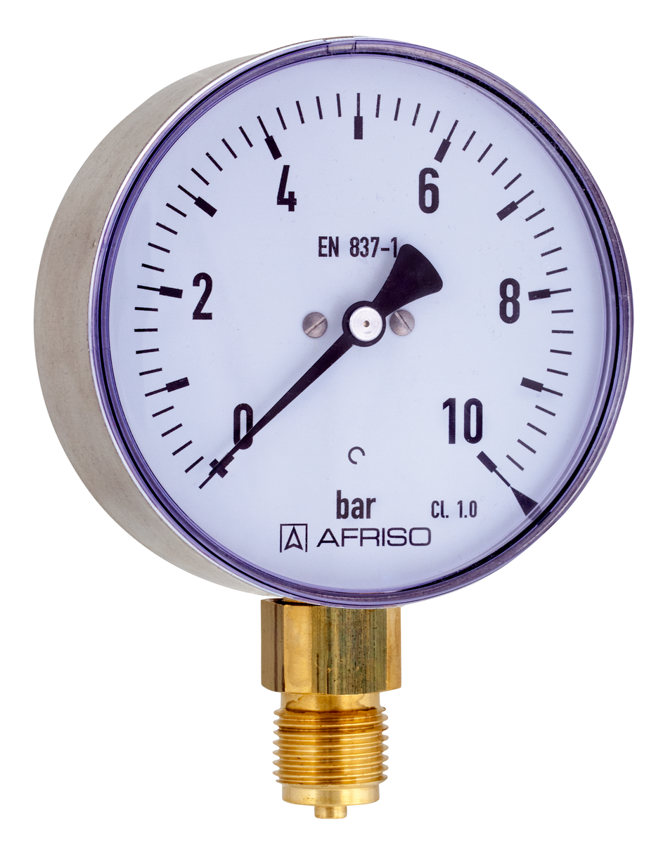 AFRISO Rohrfeder-Industriemanometer RF100I 0/10bar G1/2B radial Kl.1,0 D301 31620 object_image_78970imagemain_dech