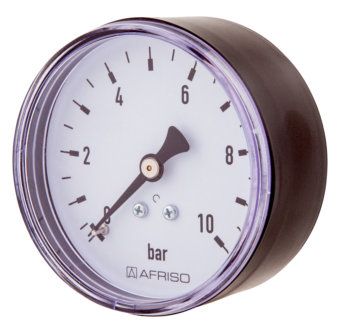 AFRISO Rohrfedermanometer RF 63 0/2,5bar G1/4B mit PTFE-Dichtring axial Kl.2,5 für Heizung/Sanitär SAR 15680 15690 15700 15710 15720