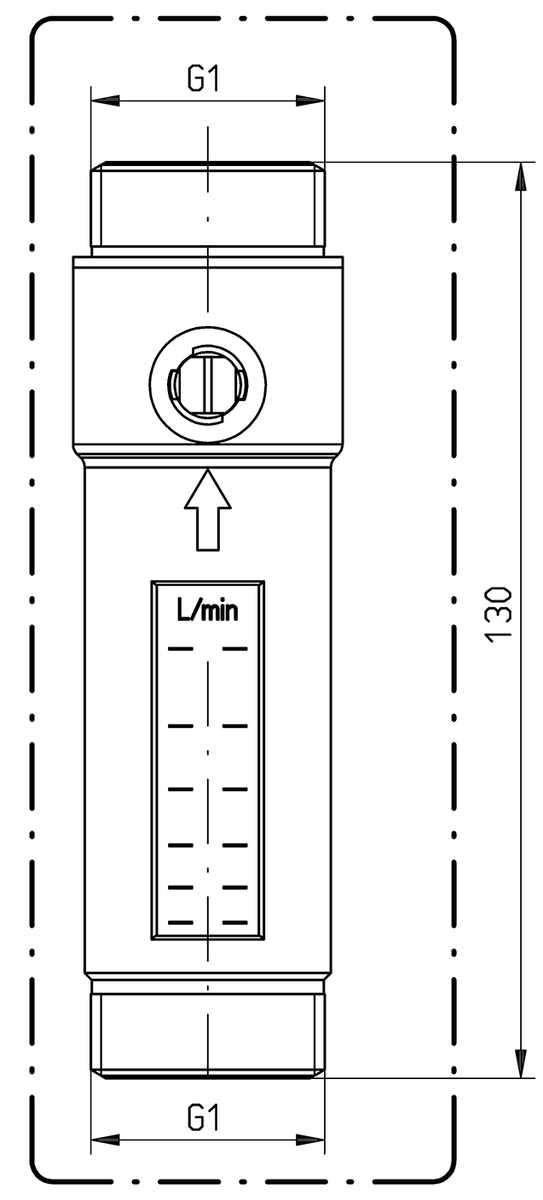 AFRISO Durchflussmesser DFM 20-2M G1 AG x G1 AG, 5-42 Liter/min BEF 70220 70230