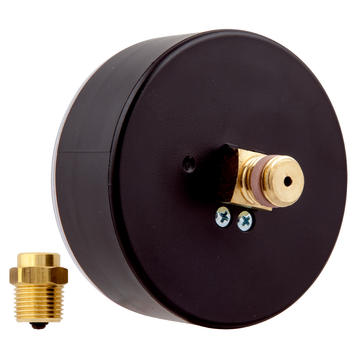 AFRISO Heizungsmanometer HZ 80 0/4bar 1/4 mit PTFE-Dichtring axial Kl.2,5 mit Ventil,EK RUE 15460