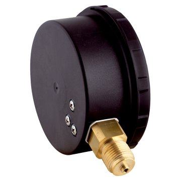 AFRISO Rohrfeder-Manometer RF100GlySR 0/10bar G1/2B radial Kl.1,0 D601 mit Schraubringgehäuse und Glyzerinfüllung DRU 45670