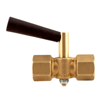 AFRISO Manometer-Absperrhahn G1/2 Muffe x Muffe, Messing, PN16 VOR 96940