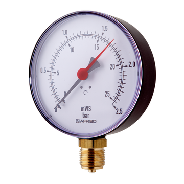 AFRISO Hydrometer HY 100 0/2,5bar-0/25mWS G1/2B radial Kl.2,5 SAR 15280