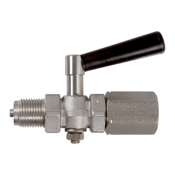 AFRISO Manometer-Absperrhahn G1/2 Spannmuffe x Zapfen, Edelstahl 316Ti, PN16 VOR 97070