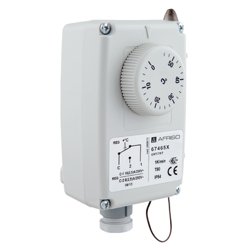 AFRISO Gehäuse-Raumthermostat GRT/ETR 0/60C, von außen einstellbar SAL 73220