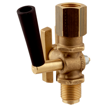 AFRISO Manometer-Absperrhahn G1/2 drehbare Muffe x Zapfen, Messing, PN16, Prüfflansch 60 x 25 x 10 SAL 97170