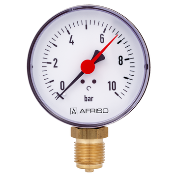 AFRISO Rohrfedermanometer RF 80 -1/0bar G1/2B radial Kl.2,5 für Heizung/Sanitär VOR 15890 15900 15910 15920 15930 15940 15950 15960 15970