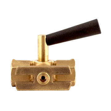 AFRISO Manometer-Absperrhahn G1/2 Muffe x Muffe, Messing, PN16, Prüfflansch 60 x 25 x 10 VOR 96960