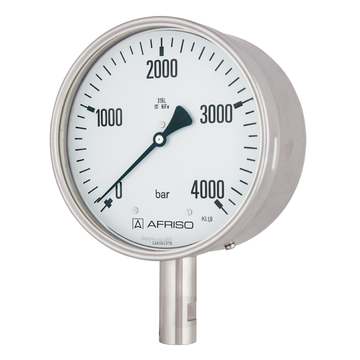 AFRISO Rohrfeder-Hochdruckmanometer RF100HD 0/2500bar HD-Anschluss 1/4" mit Innengewinde M16 x 1,5 radial Kl.1,0 D402 SAR 30840 30850 30880 30890