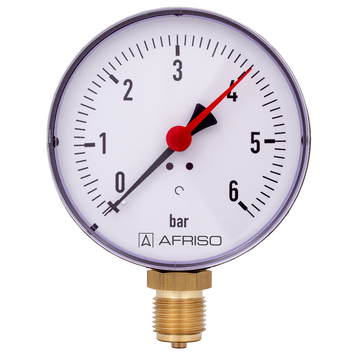 AFRISO Rohrfedermanometer RF 100 -1/0bar G1/2B radial Kl.2,5 für Heizung/Sanitär VOR 16000 16010 16020 16030 16040 16050 16060 16070 16080