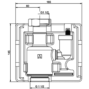 AFRISO Luftabscheider G1 1/2 BEF 89480