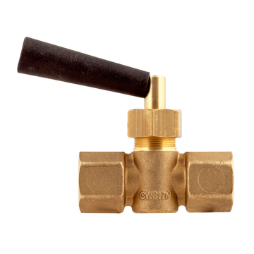 AFRISO Manometer-Absperrhahn G1/2 Muffe x Muffe, Messing, PN16, Stopfbuchse VOR 96970