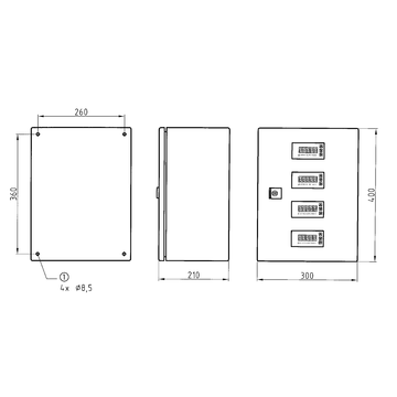 AFRISO Wandaufbaugehäuse WAG 04 BEF 96590