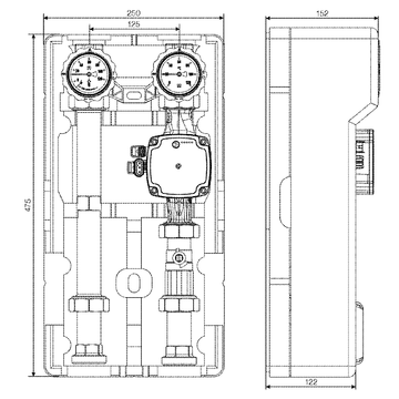 AFRISO Heizungspumpengruppe PrimoTherm 180-1 DN25 GP BEF 102800