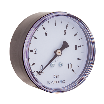 AFRISO Rohrfedermanometer RF 63 0/2,5bar G1/4B mit PTFE-Dichtring axial Kl.2,5 für Heizung/Sanitär SAL 15680 15690 15700 15710 15720