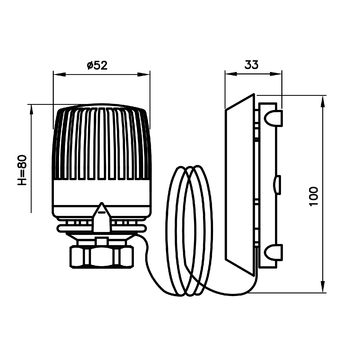 AFRISO Thermostat-Regelkopf 323 FN mit 0-Stellung weiß/schwarz 1,2m M30x1,5 BEF 91900 91910 91920 91930 91940 91950 91960 91970