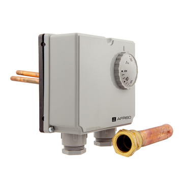 AFRISO Gehäuse-Doppelthermostat GDT/8HR 0/90C - 0/90C, Schaftlänge: 100mm SAL 73140